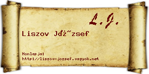 Liszov József névjegykártya